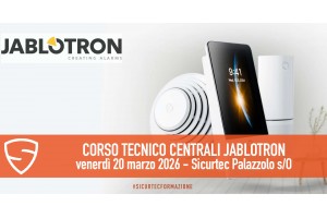 Jablotron corso tecnico: iscriviti all'evento a Palazzolo 